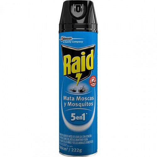 AEROSOL RAID MATA MOSCAS Y MOSQUITOS AZUL 360 CC